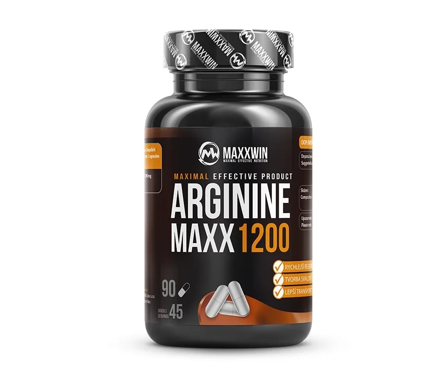Maxxwin Arginine Maxx 1200, arginin, 90 rostlinných kapslí