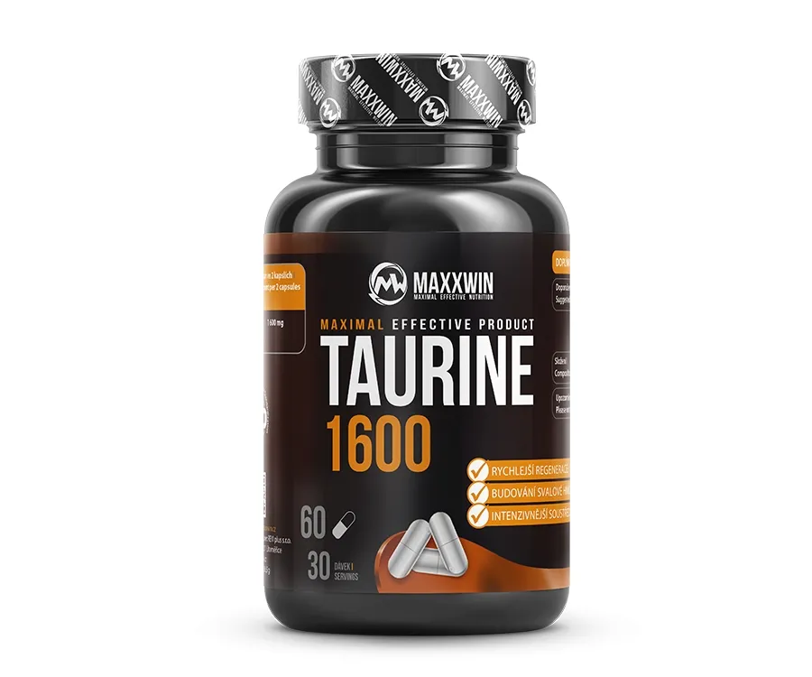 Maxxwin Taurine 1600, taurin, 60 rostlinných kapslí