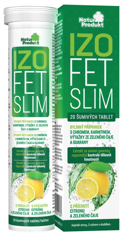 Naturprodukt Izofet Slim, karnitin, 20 šumivých tablet