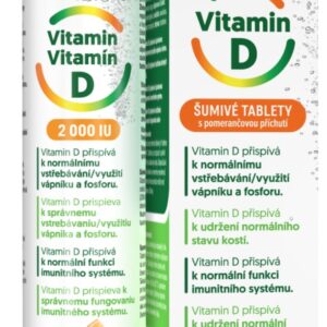 Naturprodukt Vitamin D 2000 IU, šumivé tablety, 20 tablet