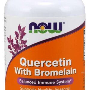 Now Foods Quercetin a Bromelain, kvercetin 800 mg, 120 rostlinných kapslí