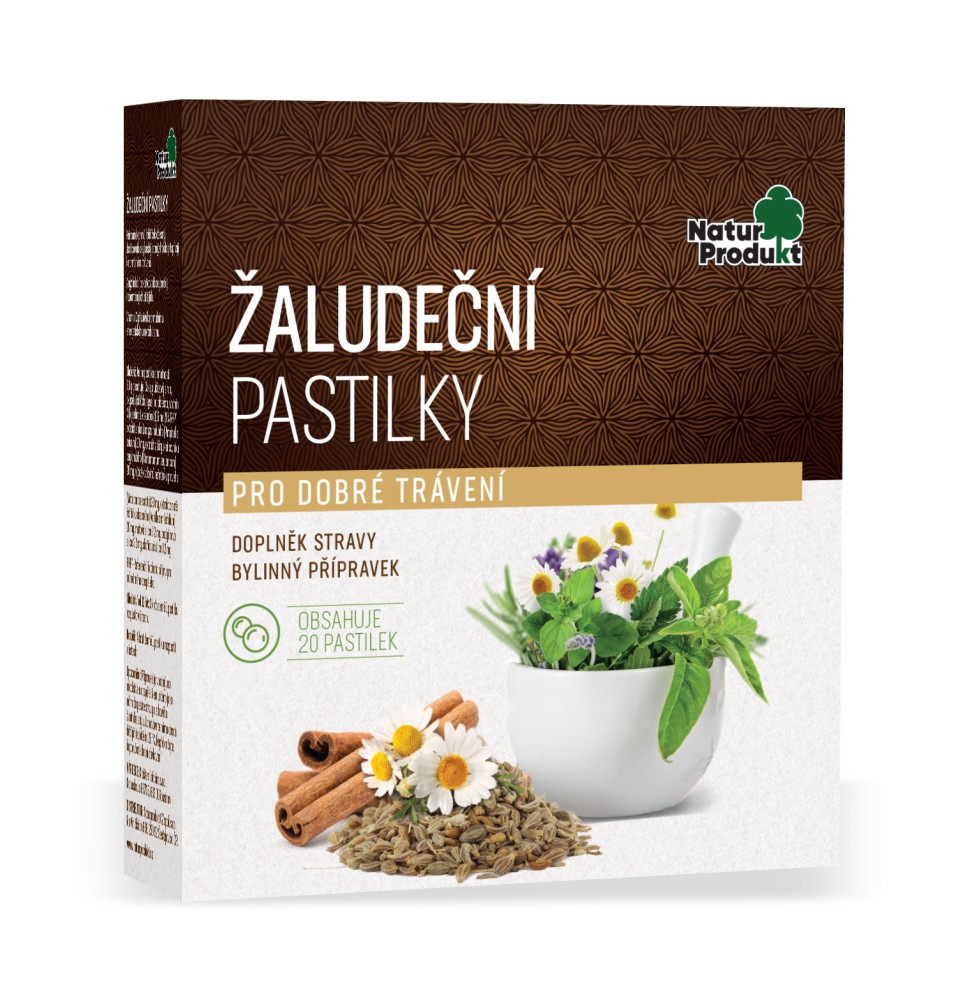 Naturprodukt Žaludeční pastilky s vitaminem C, 20 pastilek