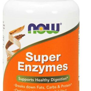 NOW Super Enzymes, trávicí enzymy, 90 kapslí