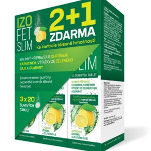 Naturprodukt Izofet Slim, karnitin, šumivé tablety, balení 2+1