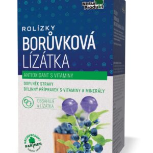 Naturprodukt Rolízky, borůvková lízátka s multivitaminem, 4 kusy