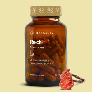 Herbavia Reishi, extrakt z hub, 60 kapslí