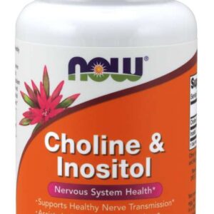 Now Foods Cholin a inositol, 500 mg, 100 rostlinných kapslí