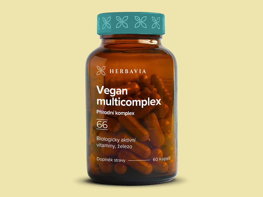 Herbavia Vegan komplex, multivitamin se železem, 60 kapslí