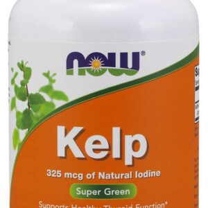 NOW Foods Kelp, přírodní jód z řas, 325 µg, 250 rostlinných kapslí