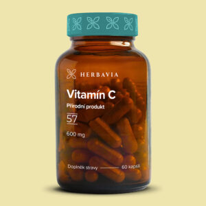 Herbavia Vitamín C, kyselina askorbová 600 mg, 60 kapslí