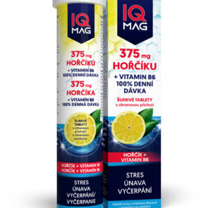 IQ Mag hořčík a B6, citronová příchuť, 20 šumivých tablet