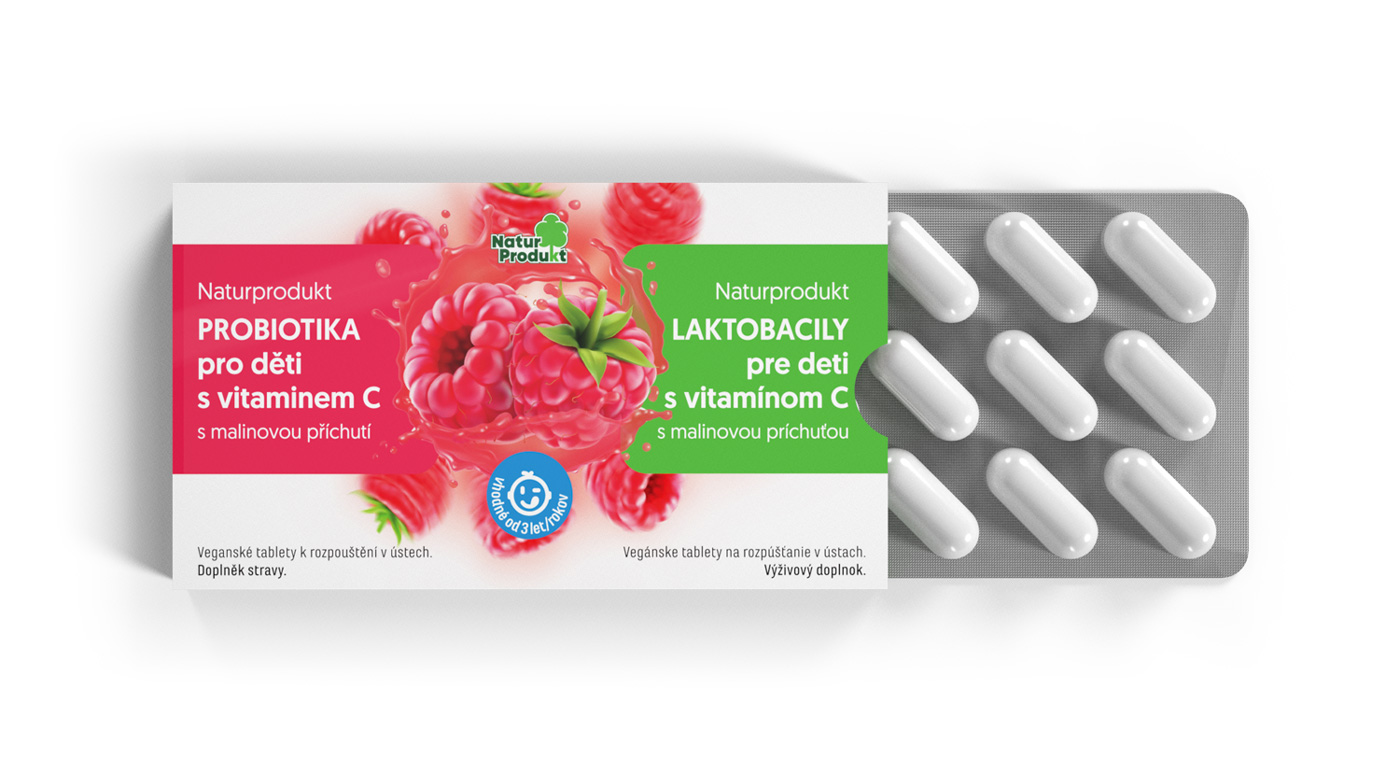 Naturprodukt Probiotika pro děti s vitaminem C, 15 tablet