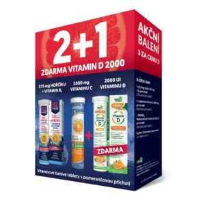 Naturprodukt šumivé tablety s hořčíkem, vitaminem C a D, akční balení
