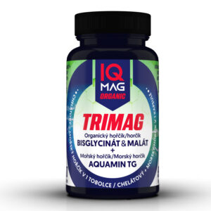 IQ Mag Organic TriMag, hořčík z moře, malát a bisglycinát, 90 tobolek