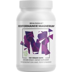 BrainMax Performance Magnesium, hořčík bisglycinát 200 mg a vitamin B6, 100 veganských kapslí