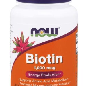 Now Foods Biotin, 1000 µg, 100 rostlinných kapslí