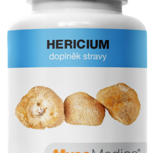 MycoMedica Hericium, korálovec ježatý, 30 % polysacharidů, 90 rostlinných kapslí