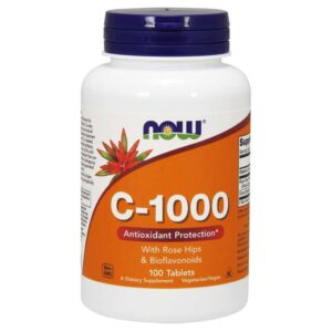 NOW Vitamin C-1000 s bioflavonoidy a šípkem, kyselina askorbová, 100 tablet
