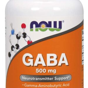 NOW GABA 500 mg a vitamin B6 2 mg, 200 kapslí