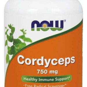 Now Foods Cordyceps, 750 mg, bio, 90 kapslí