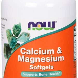 NOW Calcium a Magnesium s D3 a zinkem, uhličitan vápenatý, 120 kapslí
