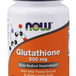 Now Foods Glutathione, redukovaný glutathion 500 mg, 30 rostlinných kapslí