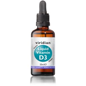 Viridian Liquid Vitamin D, vitamin D3 v kapkách, 50 ml