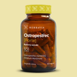 Herbavia Ostropestřec Forte, bylinný extrakt, 60 kapslí