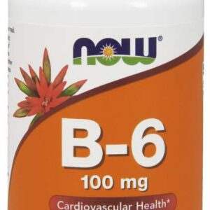 NOW Vitamin B6 Pyridoxin 100 mg, 100 kapslí