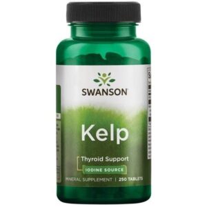 Swanson Kelp, jód z mořské řasy, 225 µg, 250 tablet