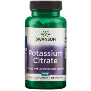 Swanson Potassium Citrate, draslík citrát 99 mg, 120 kapslí