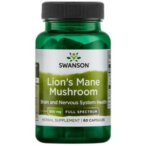Swanson Full Spectrum Lion's Mane, korálovec ježatý, 500 mg, 60 kapslí