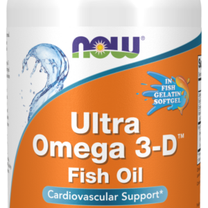 NOW Ultra Omega-3 s vitaminem D, 180 softgel kapslí