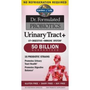 Garden of Life Dr. Formulated Probiotics Urinary Tract, probiotika a prebiotika s brusinkami, 60 rostlinných kapslí
