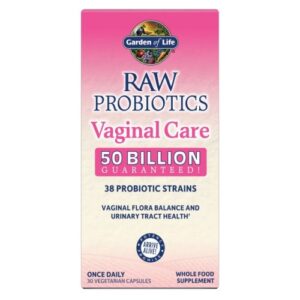 Garden of Life Raw Probiotics Vaginal Care, probiotika pro ženy, 30 rostlinných kapslí
