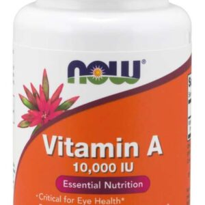 NOW Vitamin A, vitamín A 10000 IU, 100 softgelových kapslí