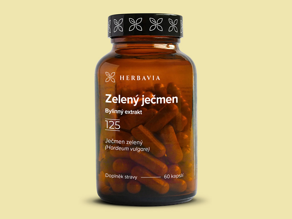 Herbavia Zelený mladý ječmen, extrakt, 60 kapslí