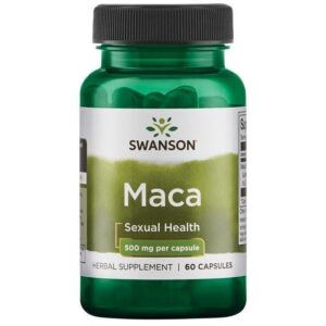 Swanson Maca extrakt 4:1, 500 mg, 60 rostlinných kapslí