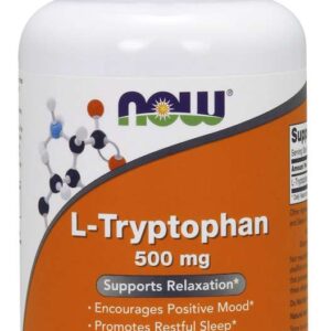 NOW L-tryptofan 500 mg, 120 rostlinných kapslí