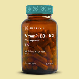 Herbavia Vitamín D3, přírodní produkt, 60 kapslí