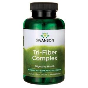 Swanson Tri-Fiber Complex, psyllium, ovesné otruby a pektin, 100 kapslí