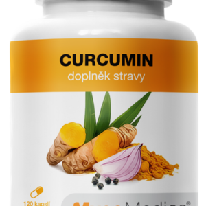 MycoMedica Curcumin, kurkuma s piperinem a quercetinem, 120 rostlinných kapslí