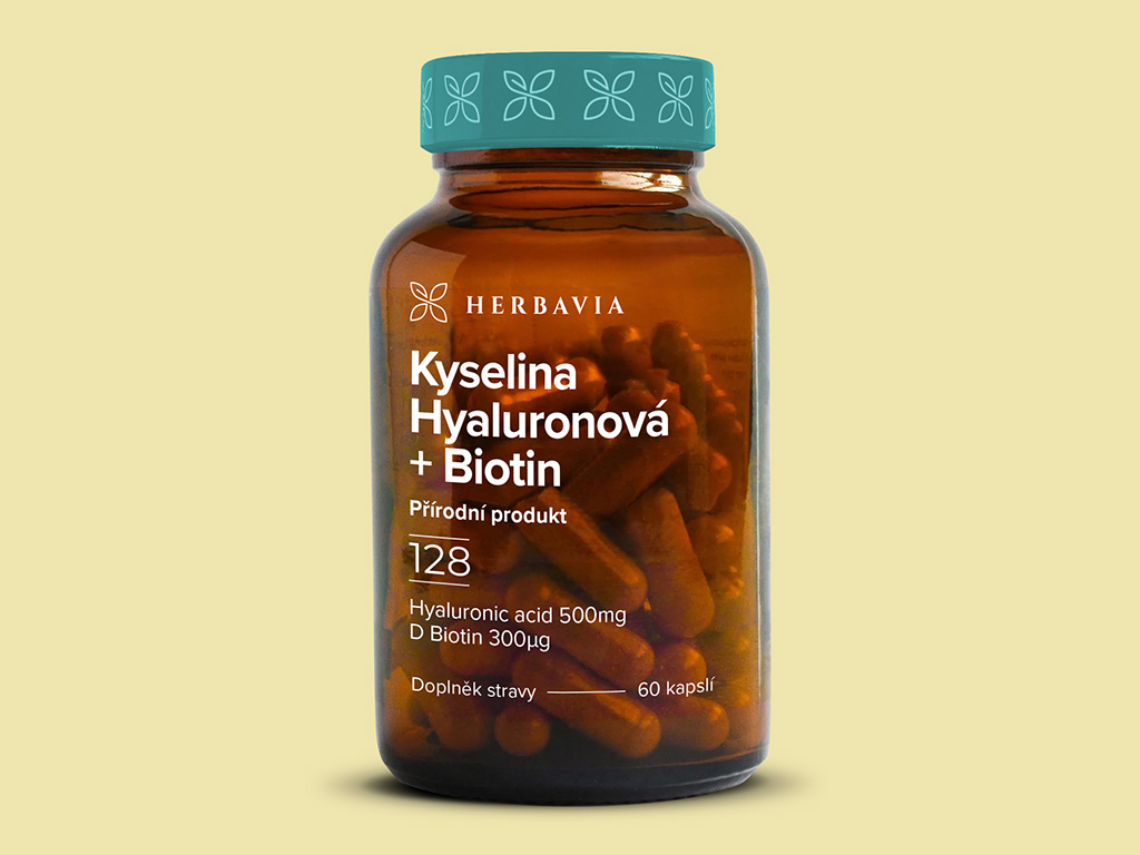 Herbavia Kyselina hyaluronová a biotin, 60 kapslí
