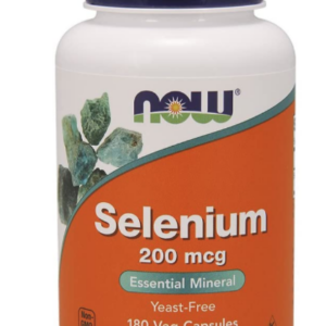 NOW Foods Selenium, selen, 200 µg, 180 rostlinných kapslí