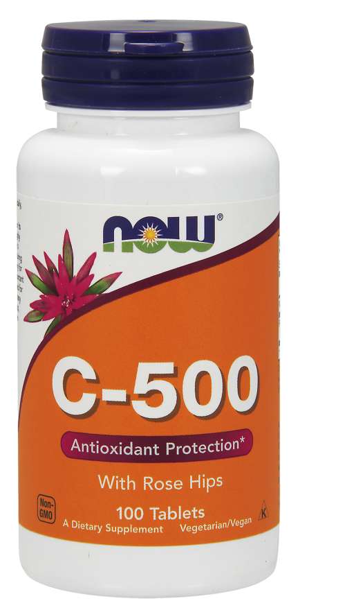 NOW Vitamin C-500 se šípkem, 100 tablet