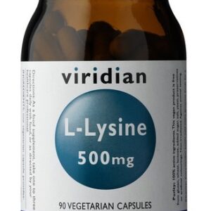 Viridian L-Lysine, aminokyseliny, 90 rostlinných kapslí