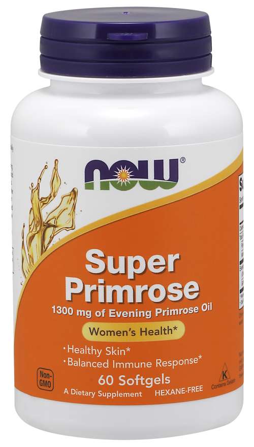 Now Foods Super Primrose, pupalkový olej 1300 mg, 60 softgelových kapslí