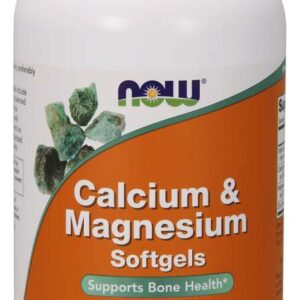 NOW Calcium a Magnesium s D3 a zinkem, uhličitan vápenatý, 240 kapslí
