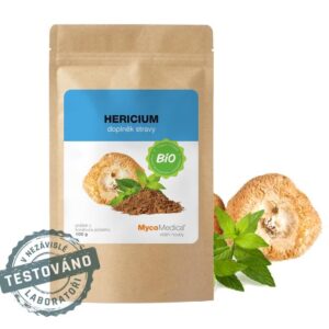 MycoMedica BIO Hericium, korálovec ježatý prášek, 100 g
