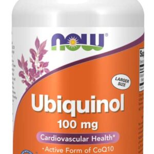 NOW Ubiquinol Kaneka, ubiquinol 100 mg, 120 softgelových kapslí